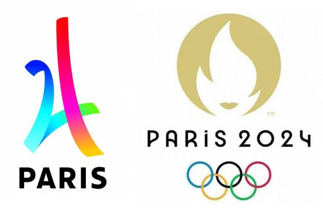 Le premier logo, retiré suite à une plainte pour plagiat et le nouveau, pour la première fois commun aux J.O. et Jeux Paralympiques...